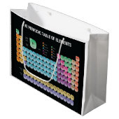 Grand Sac Cadeau Tableau périodique des éléments lancer l'oreiller (Devant Angle)