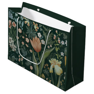 Grand Sac Cadeau Tapisserie vintage de prairie