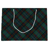 Grand Sac Cadeau Tartan en bleu, orange, vert... (Devant)