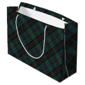 Grand Sac Cadeau Tartan en bleu, orange, vert... (Dos Angle)