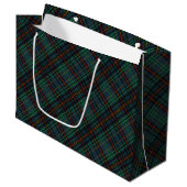 Grand Sac Cadeau Tartan en bleu, orange, vert... (Devant Angle)