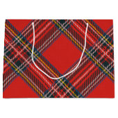 Grand Sac Cadeau Tartan Plaid Red Christmas (Devant)