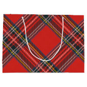 Grand Sac Cadeau Tartan Plaid Red Christmas (Dos)