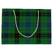 Grand Sac Cadeau Tartan Rustique Classic Green Check Plaid (Dos)