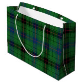 Grand Sac Cadeau Tartan Rustique Classic Green Check Plaid (Dos Angle)