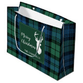 Grand Sac Cadeau Tartan rustique plaid Campbell (Devant Angle)