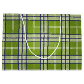 Grand Sac Cadeau Tartan vert (Dos)
