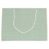 Grand Sac Cadeau Tartan vert Plaid En vichy Noël (Devant)