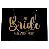 Grand Sac Cadeau Team Bride Elegant Bachelorette (Devant)