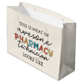 Grand Sac Cadeau Technicien en pharmacie Awesome Technologie en pha (Dos Angle)