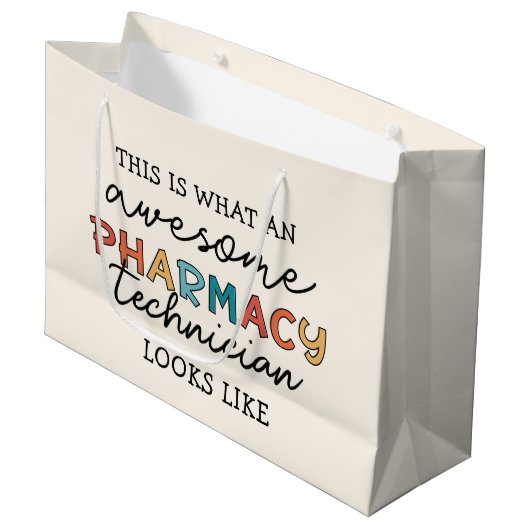Grand Sac Cadeau Technicien en pharmacie Awesome Technologie en pha (Devant Angle)