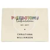 Grand Sac Cadeau Technicien en pharmacie sur mesure PBT Phlebotomie (Devant)