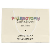 Grand Sac Cadeau Technicien en pharmacie sur mesure PBT Phlebotomie (Dos)