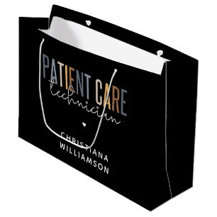 Grand Sac Cadeau Technicien en soins aux patients sur mesure Cadeau