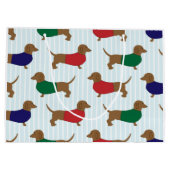 Grand Sac Cadeau teckel-papier peint (Dos)