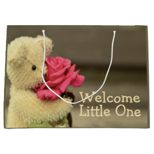 Grand Sac Cadeau Teddy Bear Welcome Baby