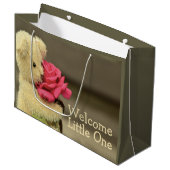 Grand Sac Cadeau Teddy Bear Welcome Baby (Devant Angle)