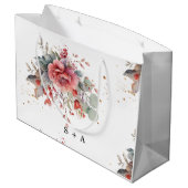 Grand Sac Cadeau Teinte de rose saumon pêche poussiéreux bleu maria (Dos Angle)