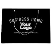 Grand Sac Cadeau Télécharger le logo Rétro-Moderne Noir & Blanc (mo (Devant)