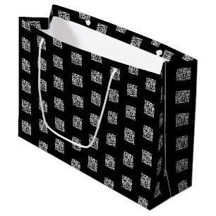 Grand Sac Cadeau Téléchargez votre propre code QR   Motif répétitif