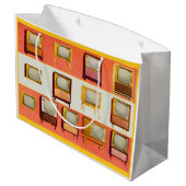 Grand Sac Cadeau Téléviseurs imprimés en 1956 (Dos Angle)