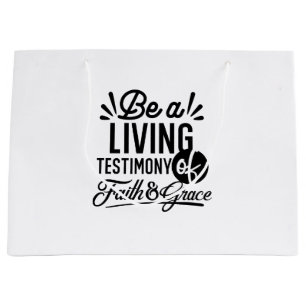 Grand Sac Cadeau Témoignage Vivant Citation Biblique Motivation Chr