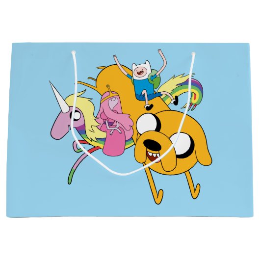 Grand Sac Cadeau Temps d'aventure | Lady, Bubblegum, Finn & Jake (Devant)
