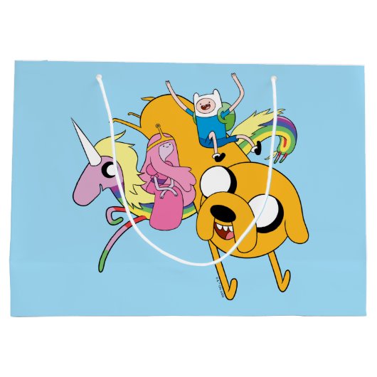 Grand Sac Cadeau Temps d'aventure | Lady, Bubblegum, Finn & Jake (Dos)