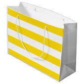 Grand Sac Cadeau Tendance Jaune Blancs Modèle moderne (Dos Angle)