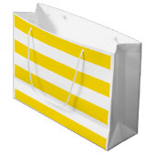 Grand Sac Cadeau Tendance Jaune Blancs Modèle moderne (Devant Angle)