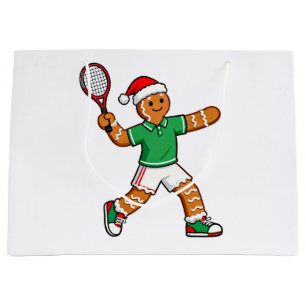 Grand Sac Cadeau Tennis en pain d'épices Noël 2026 Fêtes Sports