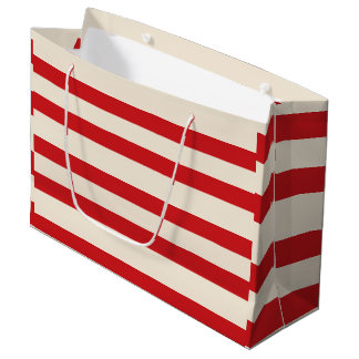 Grand Sac Cadeau Tente de cirque vintage classique rayures rouges e