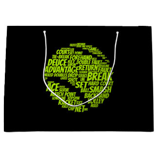 Grand Sac Cadeau Termes Tennis Joueur De Tennis Jouer Tennis Ball