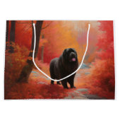 Grand Sac Cadeau Terre-Neuve en automne Leaves Fall Inspire (Devant)