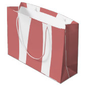 Grand Sac Cadeau Terre Rouge et Blanc Abstrait (Dos Angle)