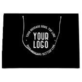 Grand Sac Cadeau Texte personnalisable et logo ou image téléchargé (Devant)