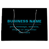 Grand Sac Cadeau Texte personnalisable pour les entreprises etc. No (Devant)