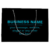 Grand Sac Cadeau Texte personnalisable pour les entreprises etc. No (Dos)