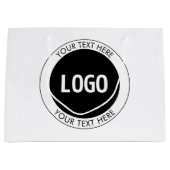 Grand Sac Cadeau Texte personnalisable simple et logo ou image (Devant)