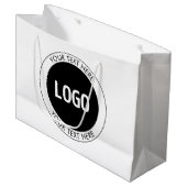 Grand Sac Cadeau Texte personnalisable simple et logo ou image (Devant Angle)