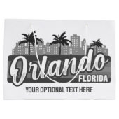 Grand Sac Cadeau Texte personnalisé Orlando Floride (Dos)