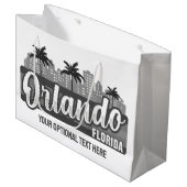 Grand Sac Cadeau Texte personnalisé Orlando Floride (Devant Angle)