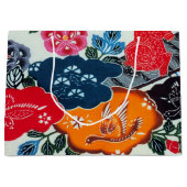 Grand Sac Cadeau Textile japonais Kimono vintage (Bingata) (Devant)
