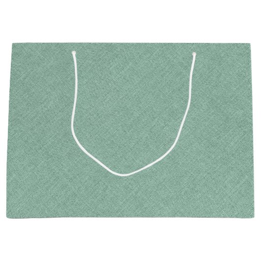 Grand Sac Cadeau Texture de lin vert clair (Devant)