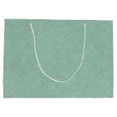 Grand Sac Cadeau Texture de lin vert clair (Dos)