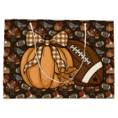 Grand Sac Cadeau Thanksgiving Football  (Dos)