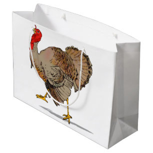 Grand Sac Cadeau Thanksgiving sauvage de la Turquie