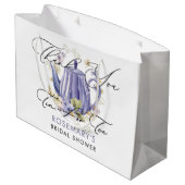Grand Sac Cadeau Thé à la Mariée Théière Violette (Dos Angle)