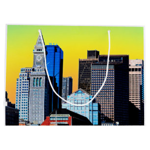 Grand Sac Cadeau The Custom House Boston USA Poster Card Magnet