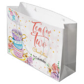 Grand Sac Cadeau Thé pour deux, anniversaire de thé (Dos Angle)